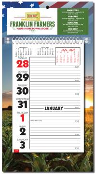 Weekly Planning Wall Calendar with Memo Space and Almanac info